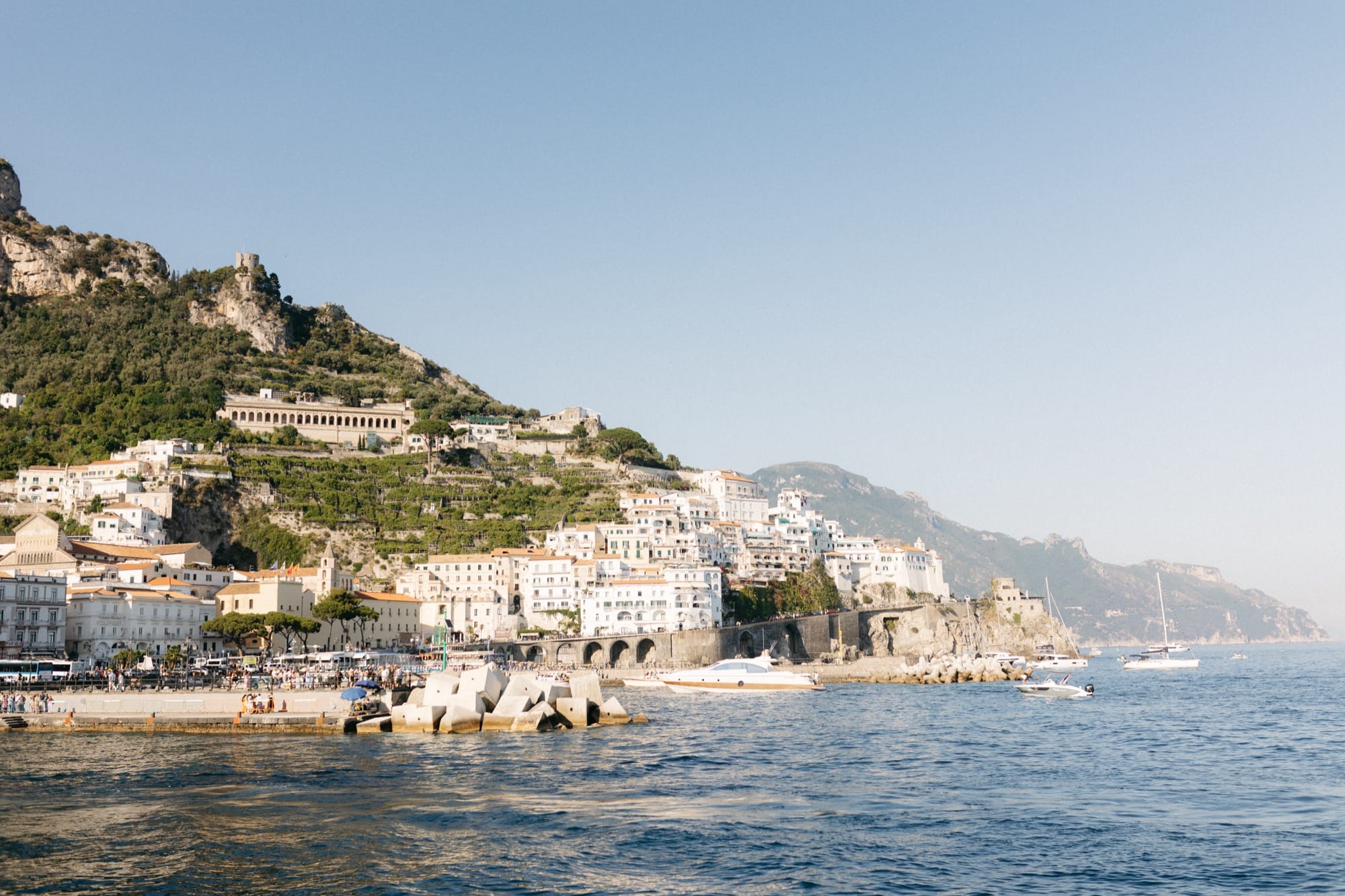 The Amalfi Coast seen from the sea