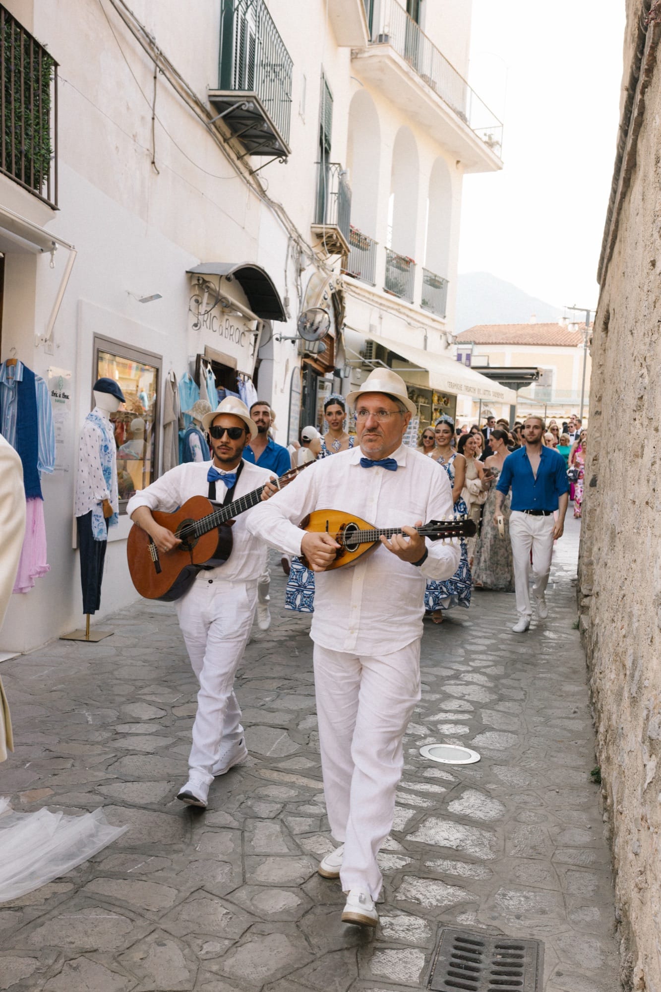 Traditional musicians in the streets of the Amalfi Coast